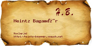 Heintz Bagamér névjegykártya